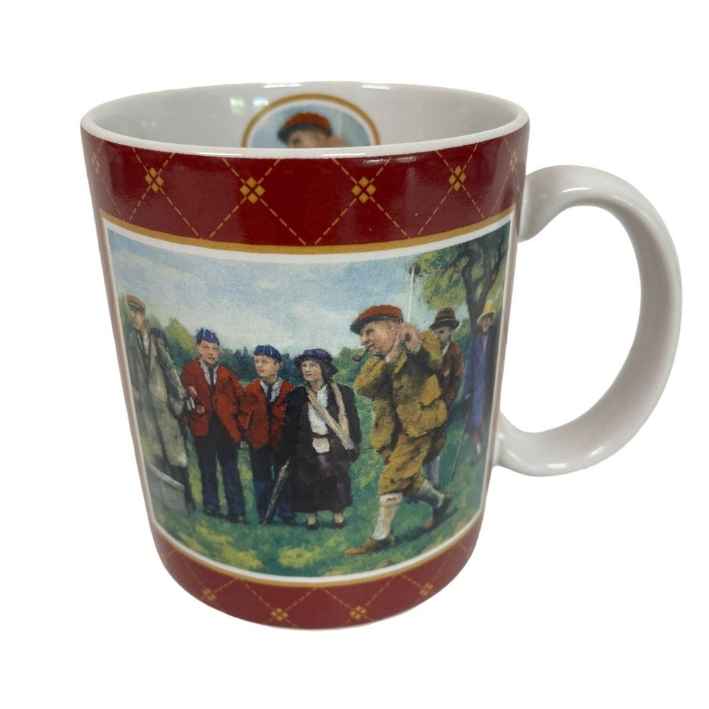 Lang and Wise Off the Tee Golf Mug Julee Simmons Red‎ Vintage 1996
